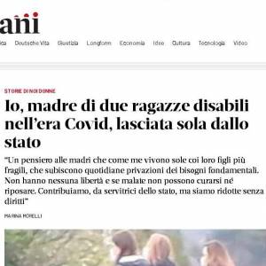 Foto  Io, madre di due ragazze disabili nell’era Covid, lasciata sola dallo stato 1