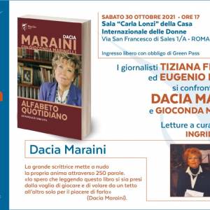 Foto Roma/ Dacia Maraini presenta il suo libro  1