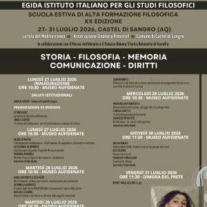 Foto Scuola di Alta Formazione Filosofica a Castel di Sangro: a Venafro la XX edizione
 1