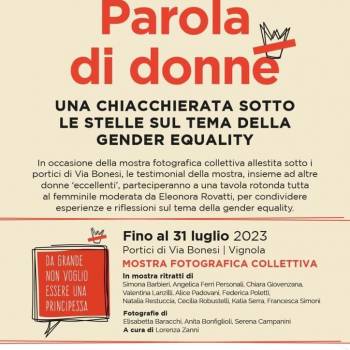 Foto: Vignola / Parola di donne. La mostra fino al 31 luglio e la tavola rotonda lunedì 17 luglio