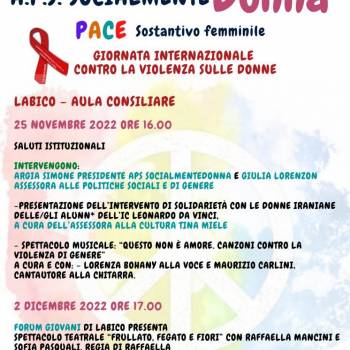 Foto: PACE, SOSTANTIVO FEMMINILE: A LABICO (Roma) iniziative per il 25 novembre