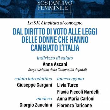 Foto: 'DAL DIRITTO DI VOTO ALLE LEGGI DELLE DONNE CHE HANNO CAMBIATO L'ITALIA'