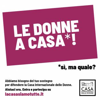 Foto: Casa Internazionale delle Donne di Roma. La campagna raccolta fondi