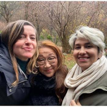 Foto: A Milano incontro con Alicia Iglesias (Spagna), Saba Najafi (Iran) e Yuko Tsukamoto (Giappone)