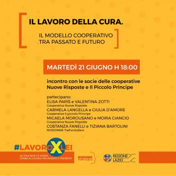 Foto: Il lavoro e la cura. Il modello cooperativo tra passato e futuro