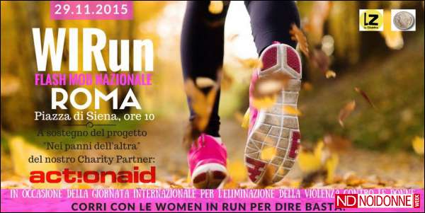 Foto: #25Novembre. Women in run e Actionaid insieme contro la violenza