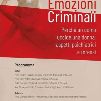 Foto: Emozioni criminali, organizzata dall'Università di Sassari, SENZA RELATRICI
