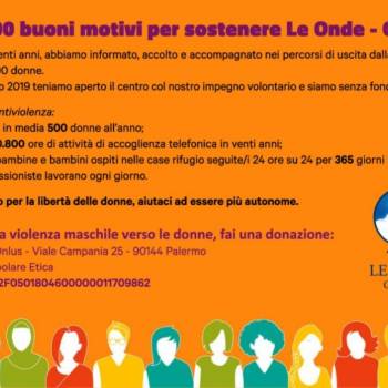 Foto: IL CENTRO ANTIVIOLENZA LE ONDE ONLUS DI PALERMO CHIEDE SOSTEGNO