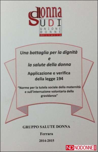 Foto: Legge 194. A Ferrara un dossier
