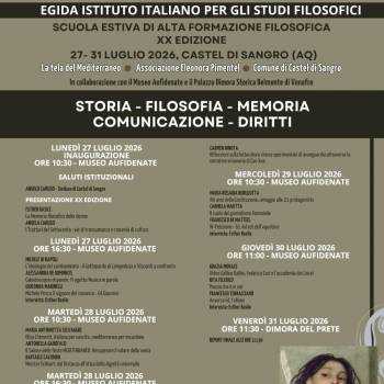 Foto: Scuola di Alta Formazione Filosofica a Castel di Sangro: a Venafro la XX edizione
