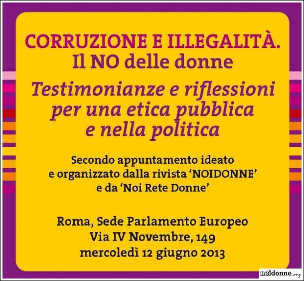 Foto: Roma / Corruzione e illegalità. Il NO delle donne
