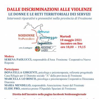Foto: Donne, Sicurezza, Legalità, Frosinone: DALLE DISCRIMINAZIONI ALLE VIOLENZE